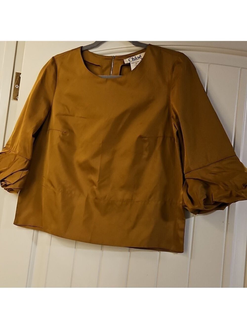 Vintage Chloé 2006 Archival Cumin Silk Ruffle Blouse - Size FR 38 Made In France